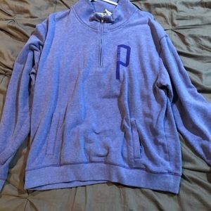 PINK quarter zip purple pull over